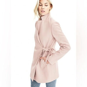 Banana Republic • Melton Wool Side Tie Coat